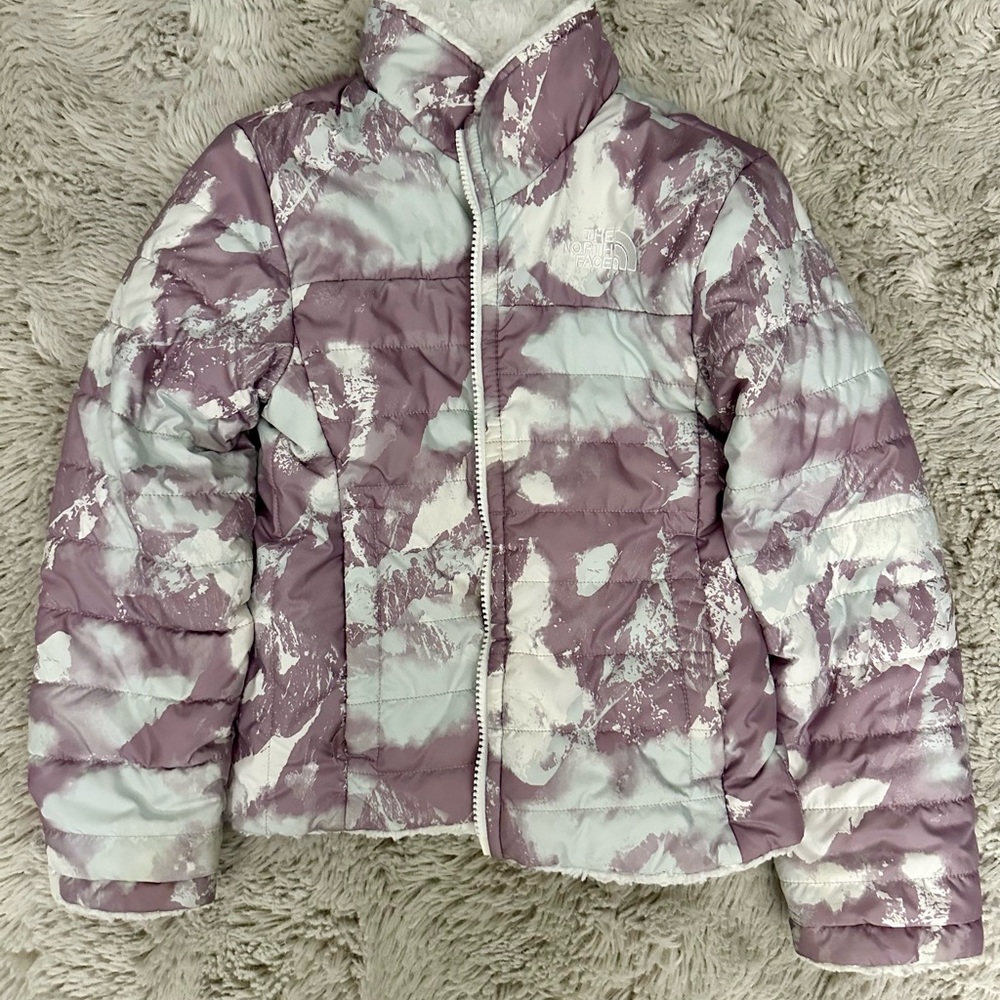 The North Face Kids Puffer Jacket - Purple and White